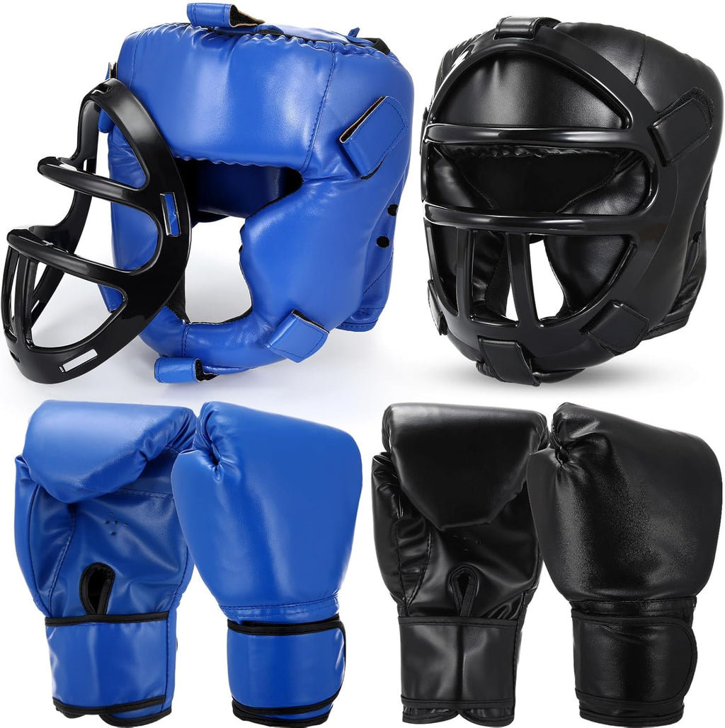 Arrowbash Juego de 2 protectores de cabeza y guantes de boxeo para...
