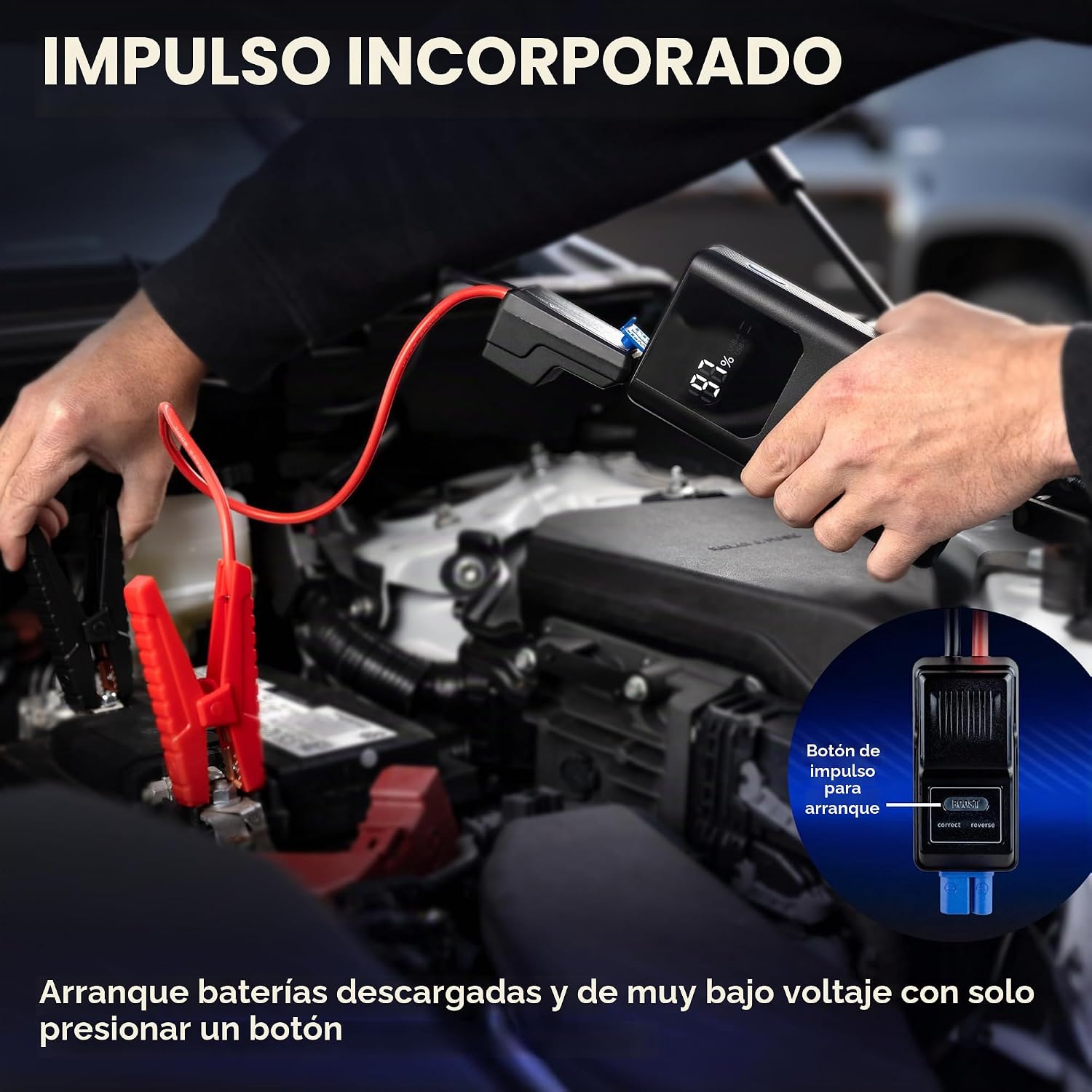 STRAUTO Arrancador de batería de coche, Paquete de batería de arran...