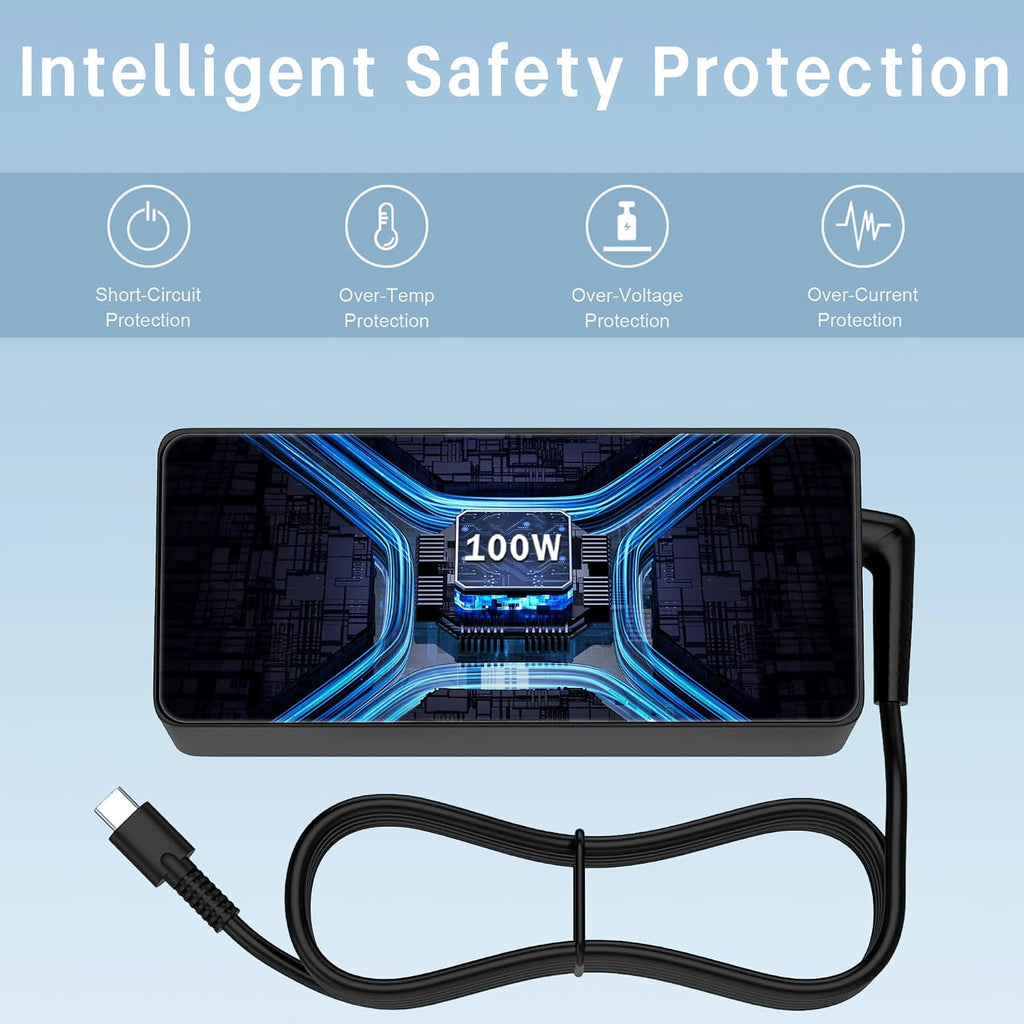 TUXIFPKU Cargador USB C para laptop de 100 W, tipo C, carga rápida,...