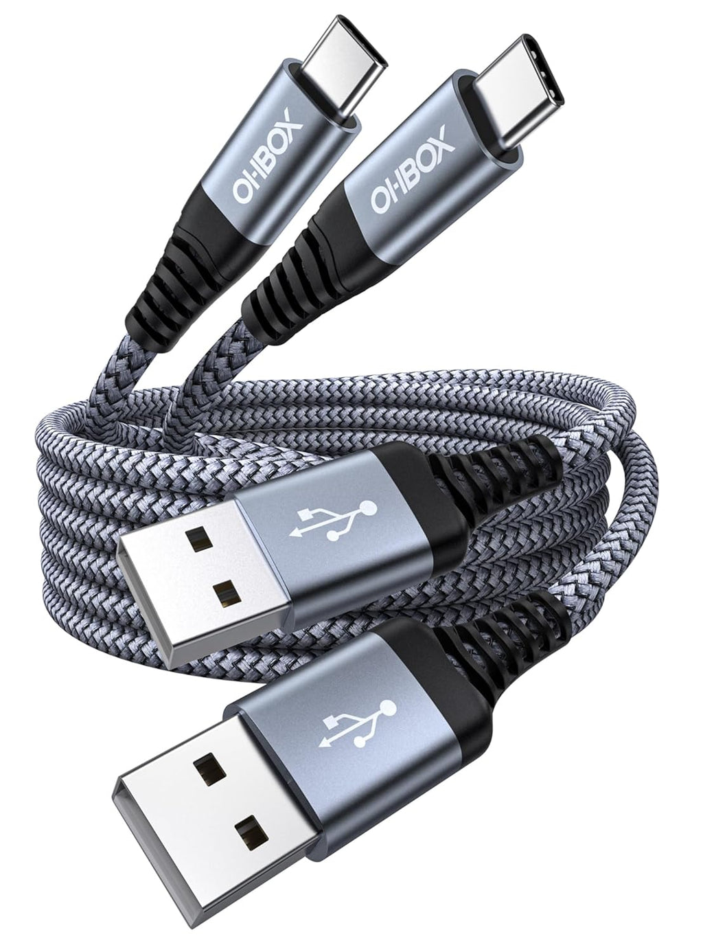 Cable USB a USB C de 60 W de carga rápida [2 unidades de 6 pies], c...