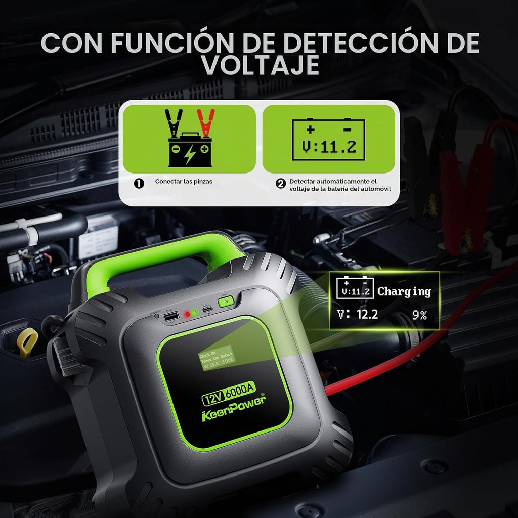KeenPower Arrancador de batería de supercondensador 6000A [Versión...