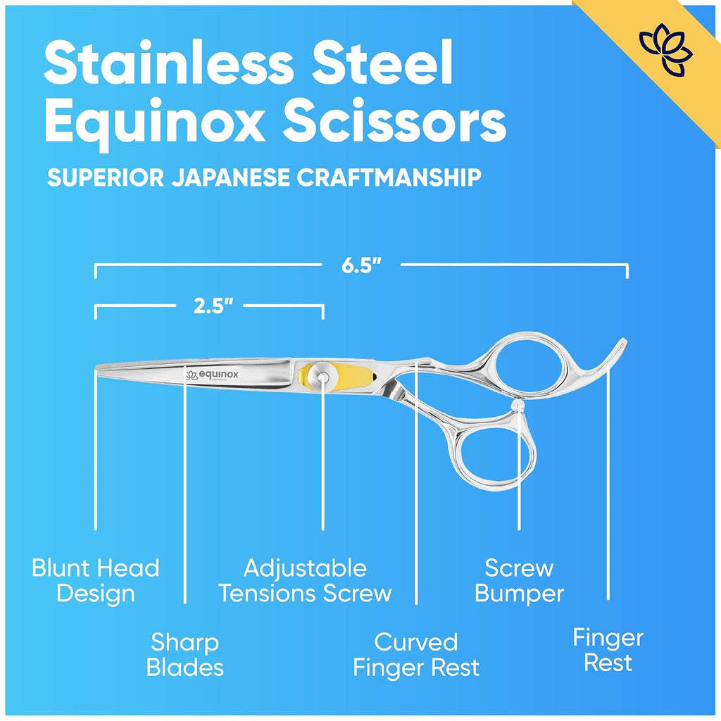 Equinox - Tijeras profesionales para cortar el cabello, longitud to...