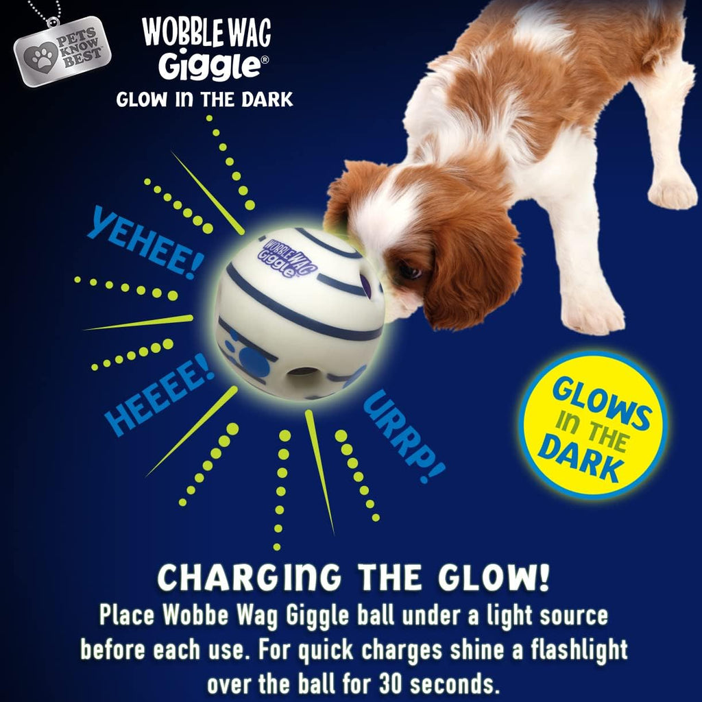 Wobble Wag Giggle Paquete de 2 bolas de juguete interactivo para pe...
