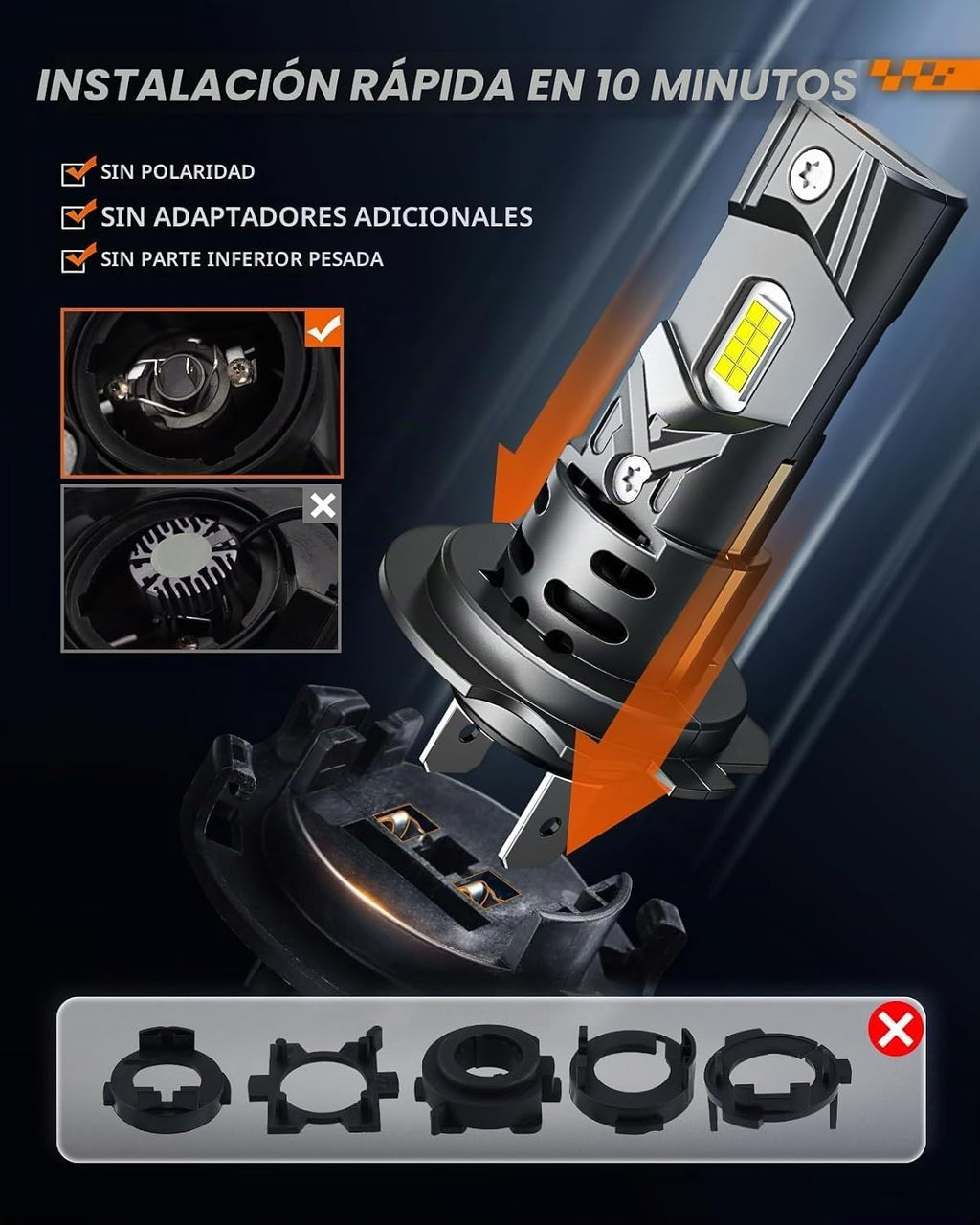Sealight - Bombillas H7 de 95000 lm para ATV y deportes de potencia...