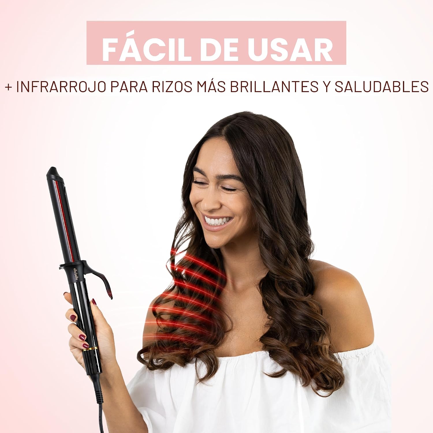 ELLA BELLA Rizador de pelo profesional de 1 pulgada \u2022 Rizador...