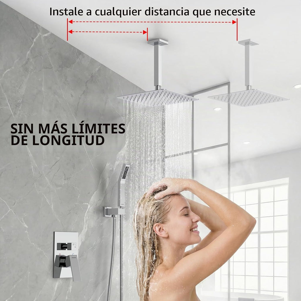 SR SUN RISE SRSH-C1003 - Juego combinado de ducha mezcladora de llu...