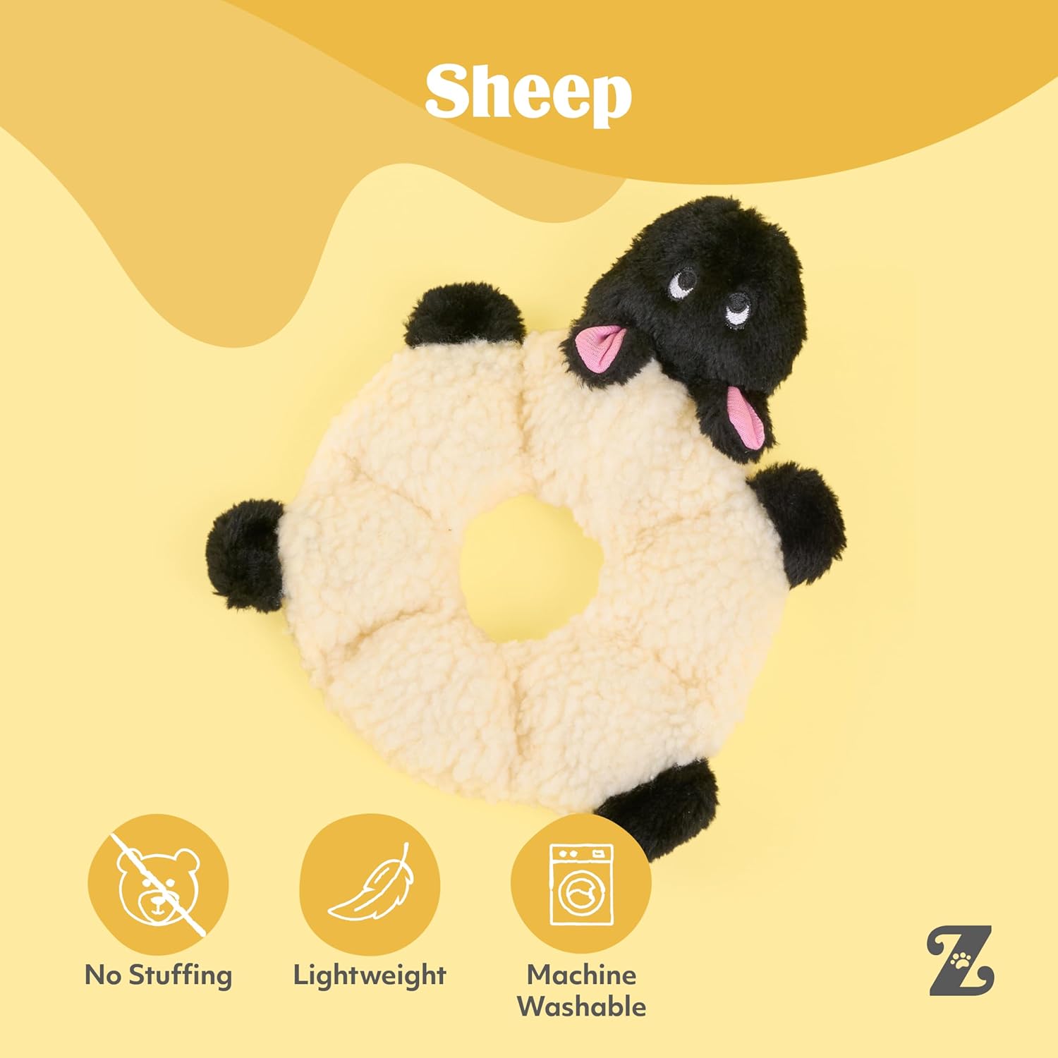 ZippyPaws Loopy - Juguetes para perros sin relleno para mantenerlos...