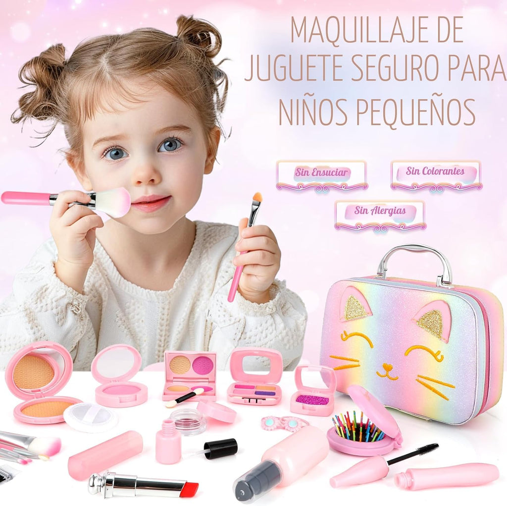Maquillaje de simulación para niños pequeños, juego de maquillaje d...
