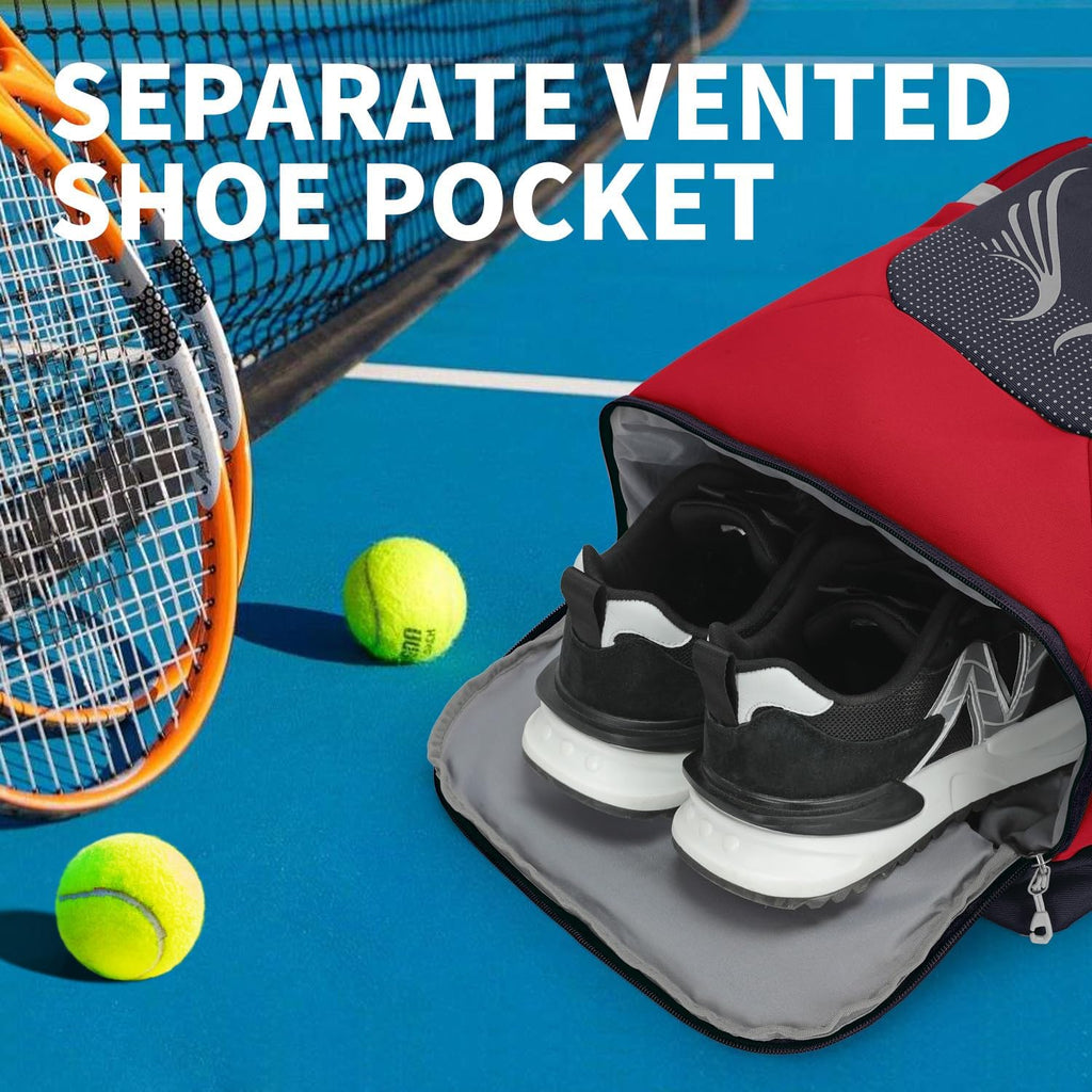 INOXTO Mochila de tenis de 40L para hombres y mujeres, bolsa grande...