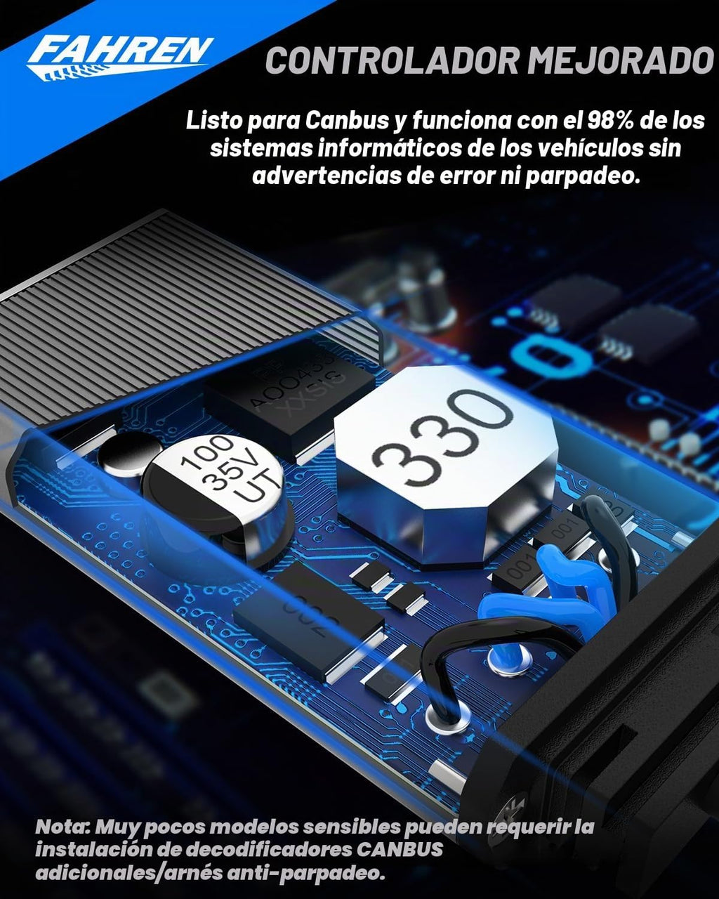 FORENNER Bombilla H4, 50000LM 1000% súper brillante, tamaño real 1:...