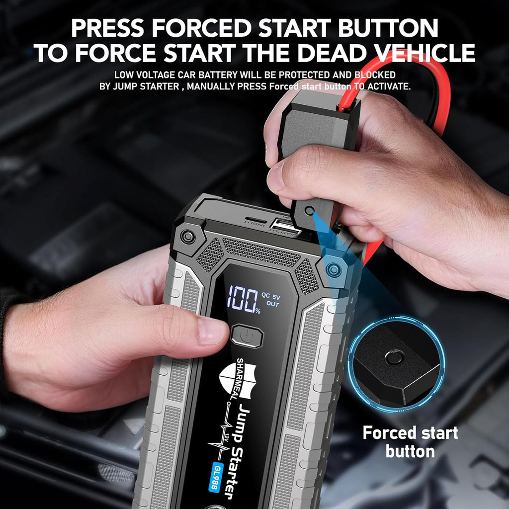 Arrancador de coche 6000A, arrancador portátil de batería de 12 V p...