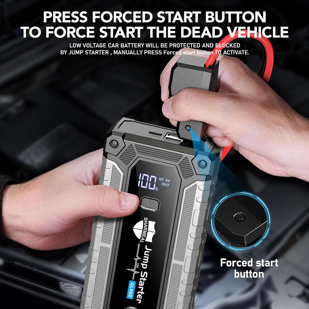 Arrancador de coche 6000A, arrancador portátil de batería de 12 V p...
