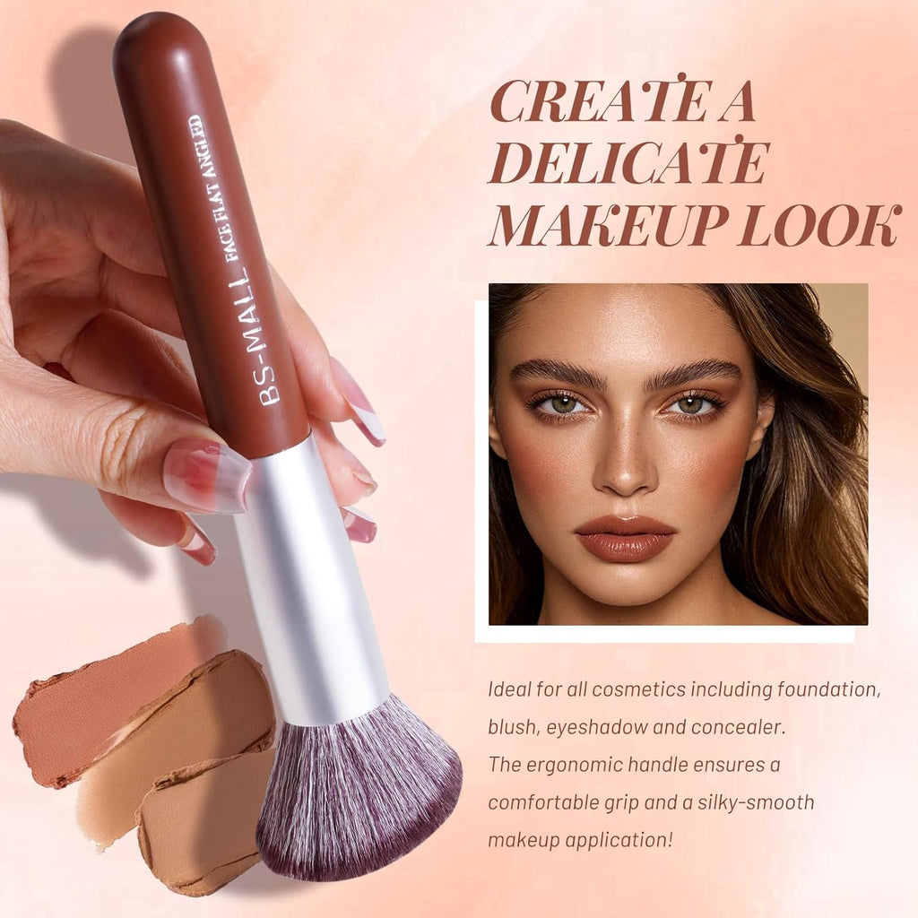 BS-MALL Juego de 14 brochas de maquillaje con estuche, brocha para...
