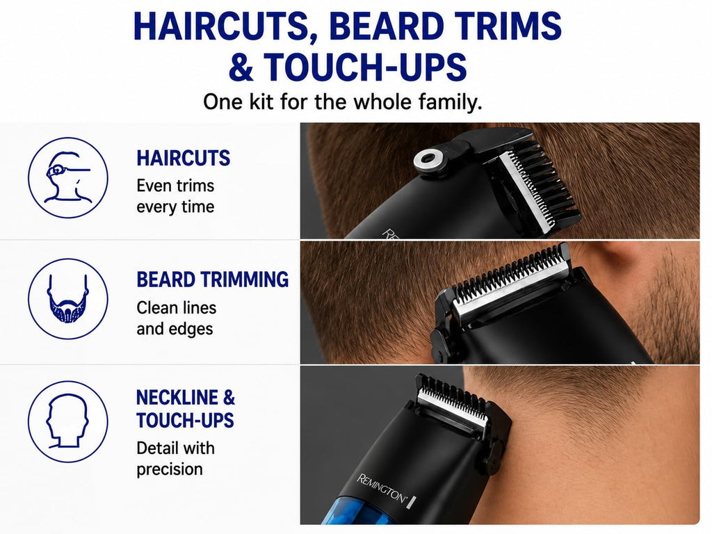 Remington Cortadora de pelo al vacío para hombres, kit de corte de...