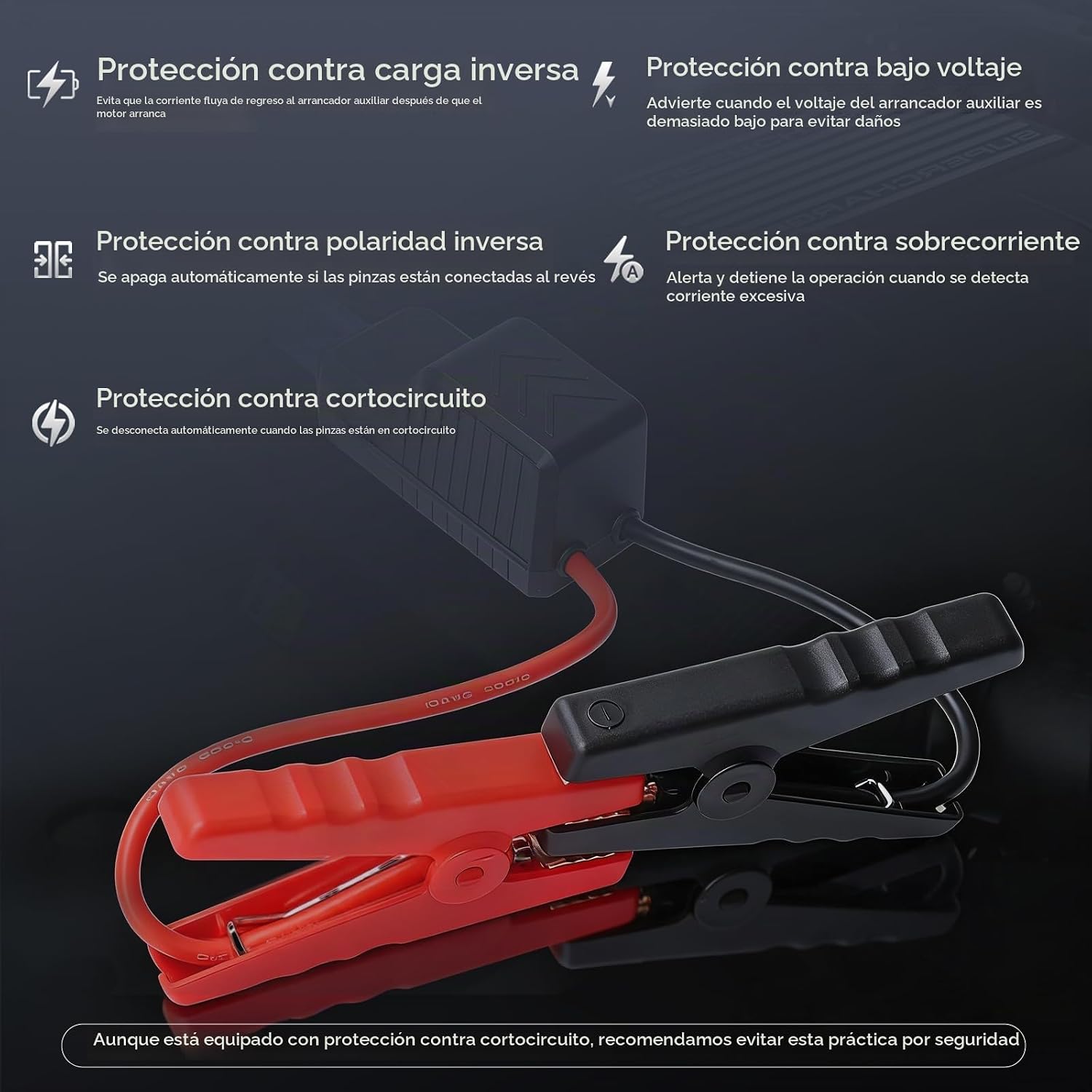 Mayspare Abrazaderas de arranque inteligentes EC5 de 10 AWG, clips...