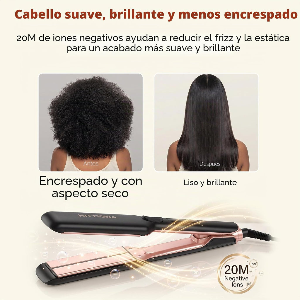 HITTIONA Plancha de cerámica de 1.75 pulgadas de ancho para mujeres...