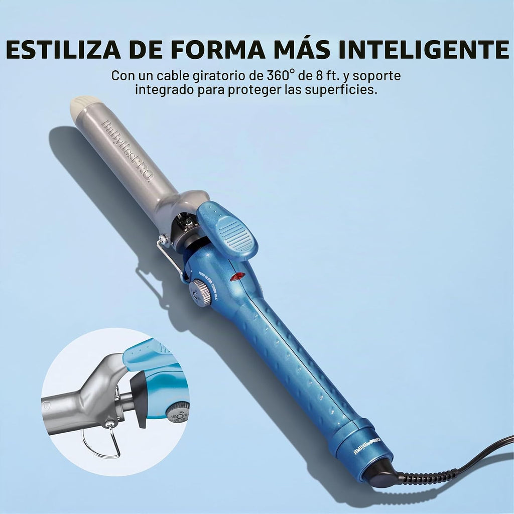 BaBylissPRO Rizador de Resorte de Titanio Nano, Varita Profesional...