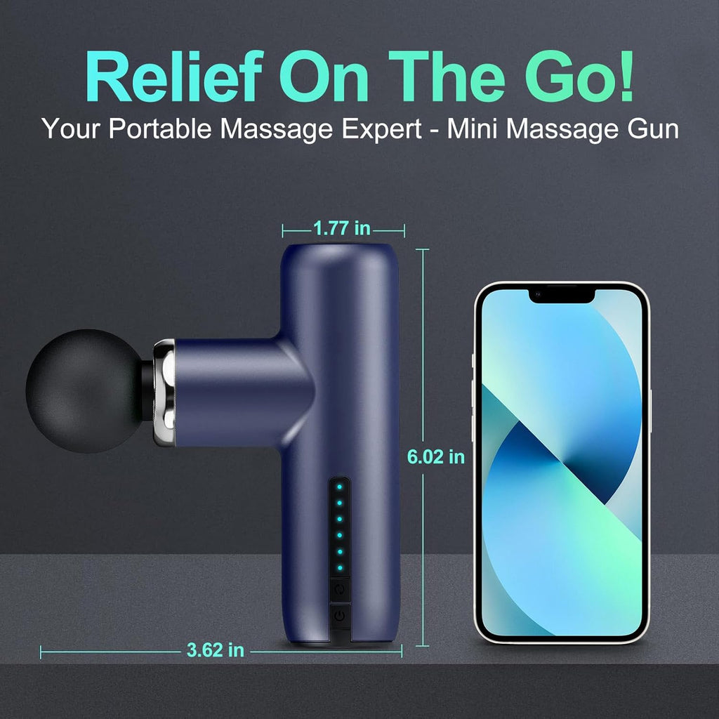 solfree Mini pistola de masaje de bolsillo para tejido profundo, si...