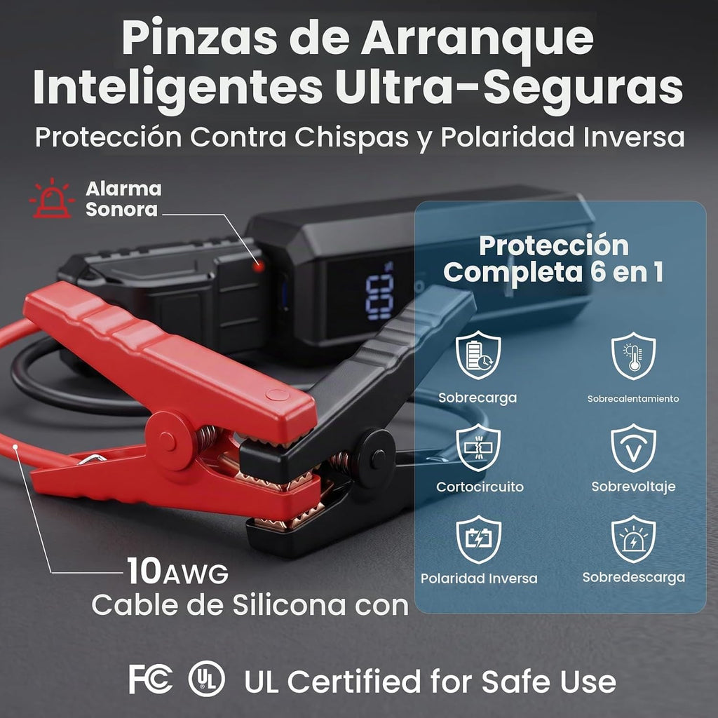 SuntNeew 1500A Jump Starter 8000mAh 12V Booster de batería para gas...