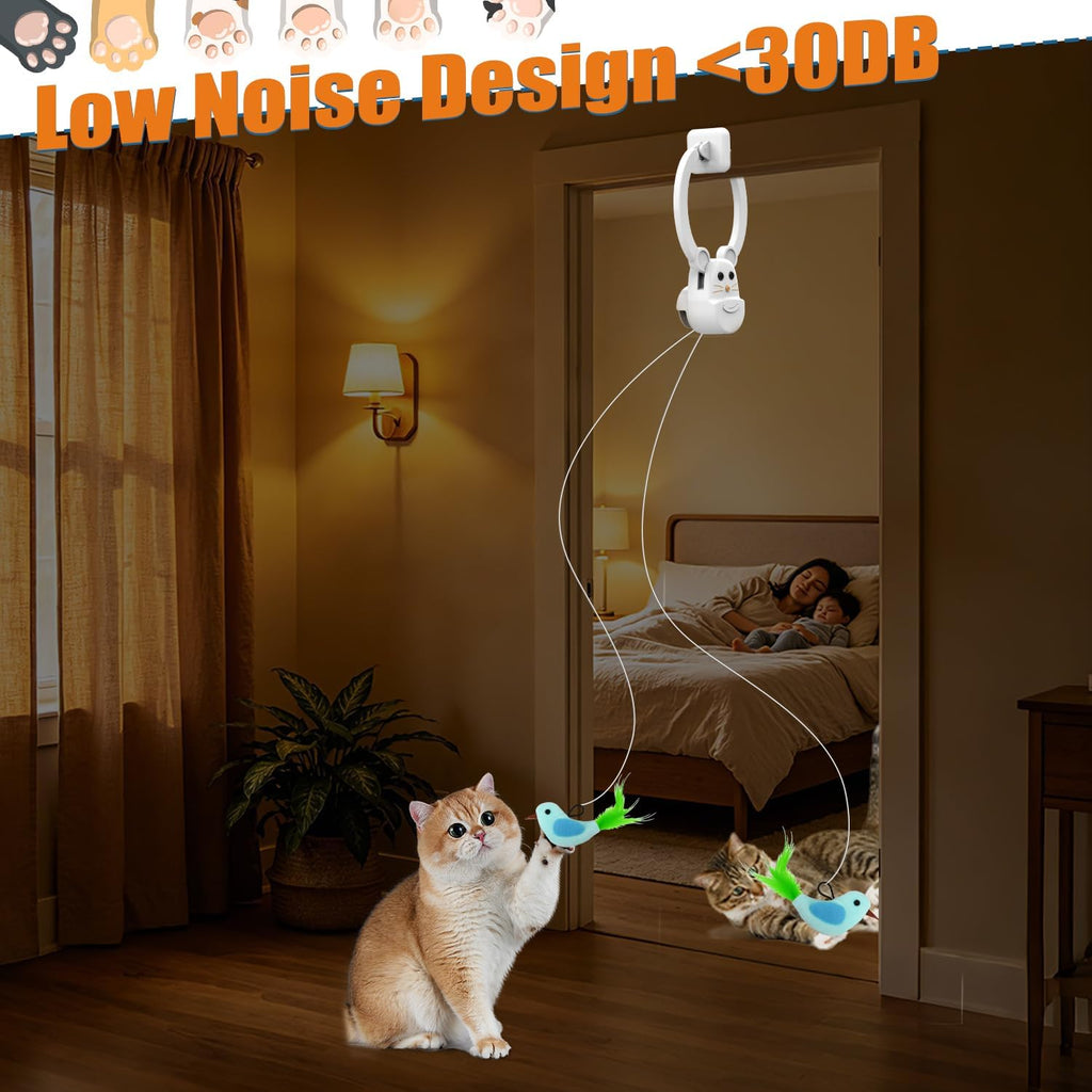 INKZOO Juguetes interactivos para gatos de interior, juguete automá...