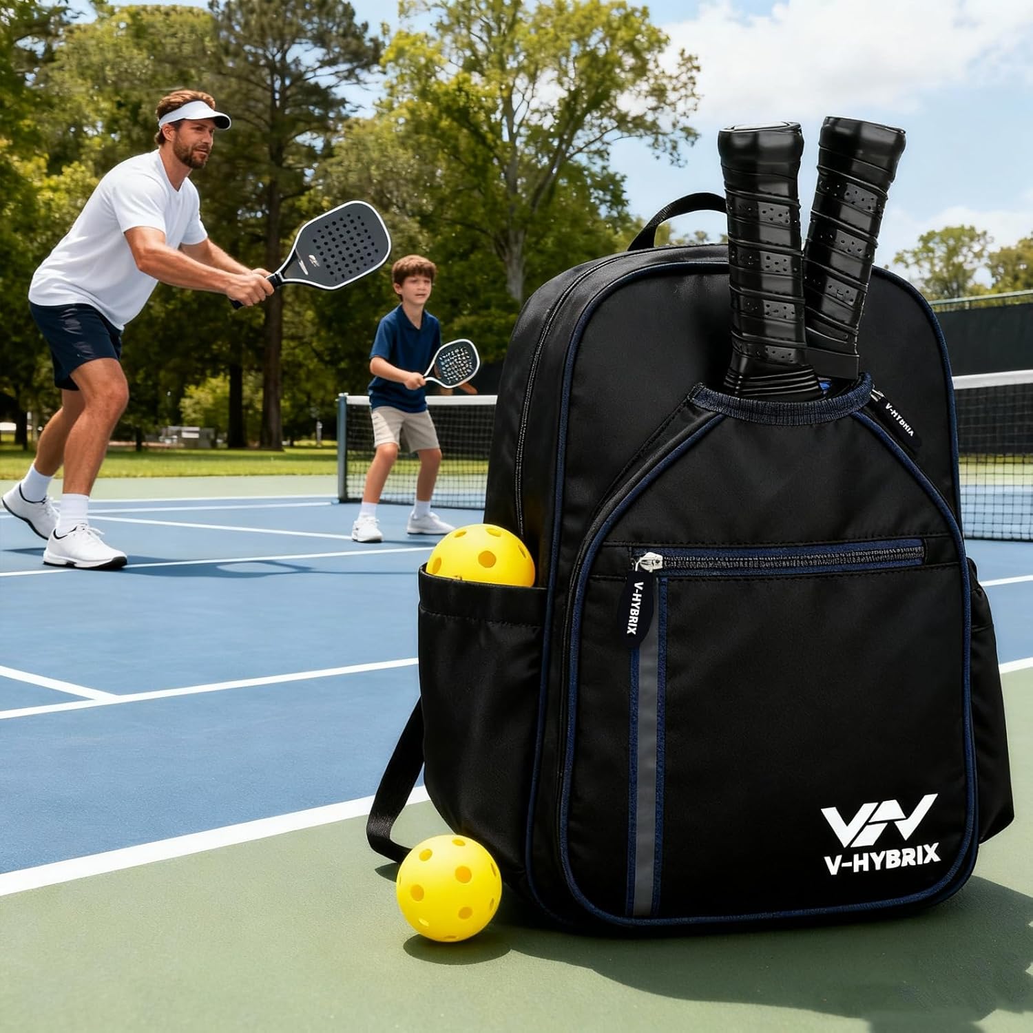 VHYBRIX Bolsas de pickleball, mochila impermeable de lujo de 30 lit...