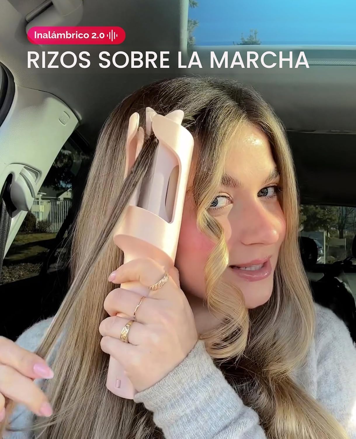 Rizador Inalámbrico Automático TYMO - TYMO CurlGo de 1 Pulgada, Riz...
