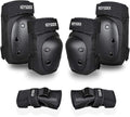 KEYSDEX Rodilleras, coderas, muñequeras 6 en 1, equipo de protecció...