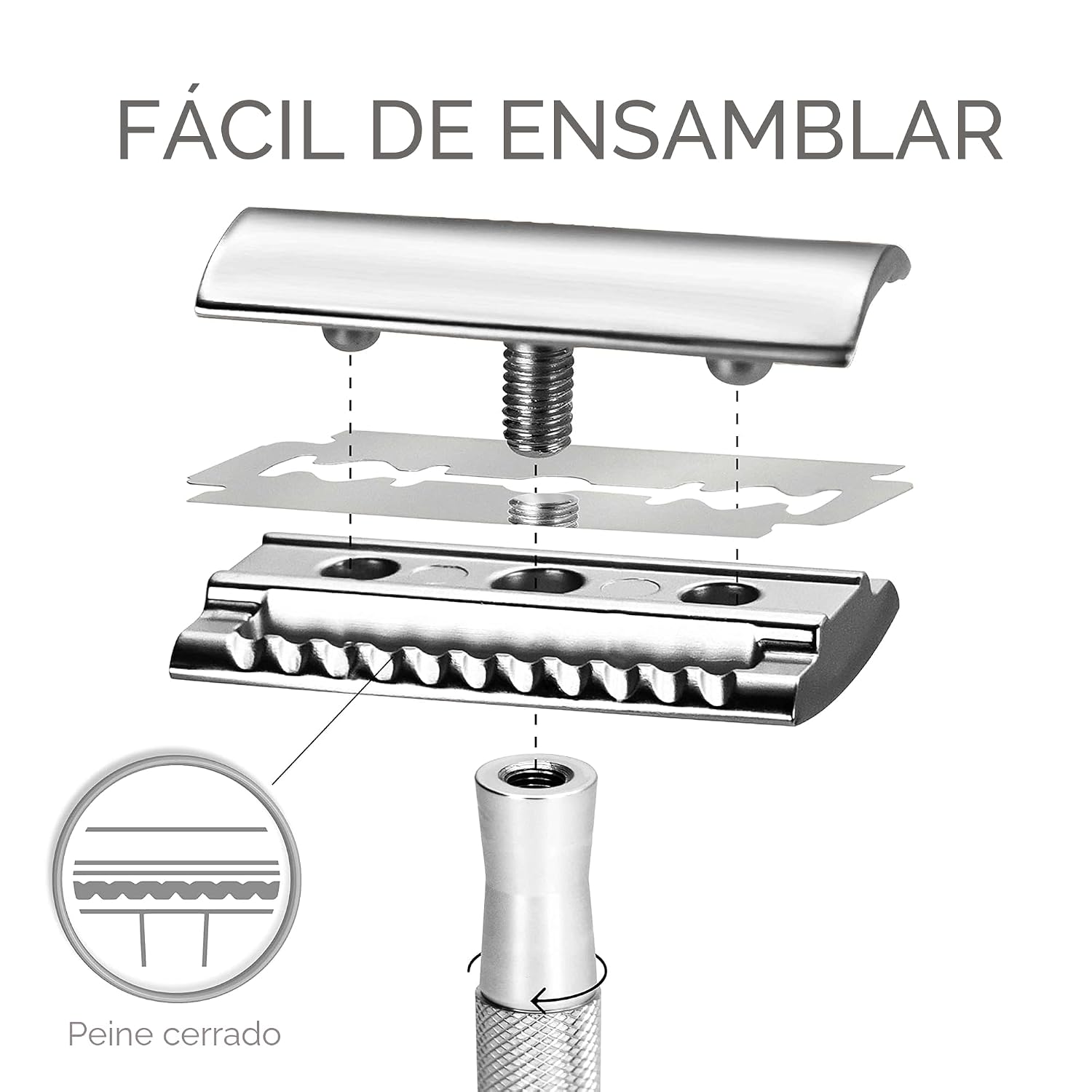Bambaw Maquinilla de afeitar de seguridad de doble filo para hombre...