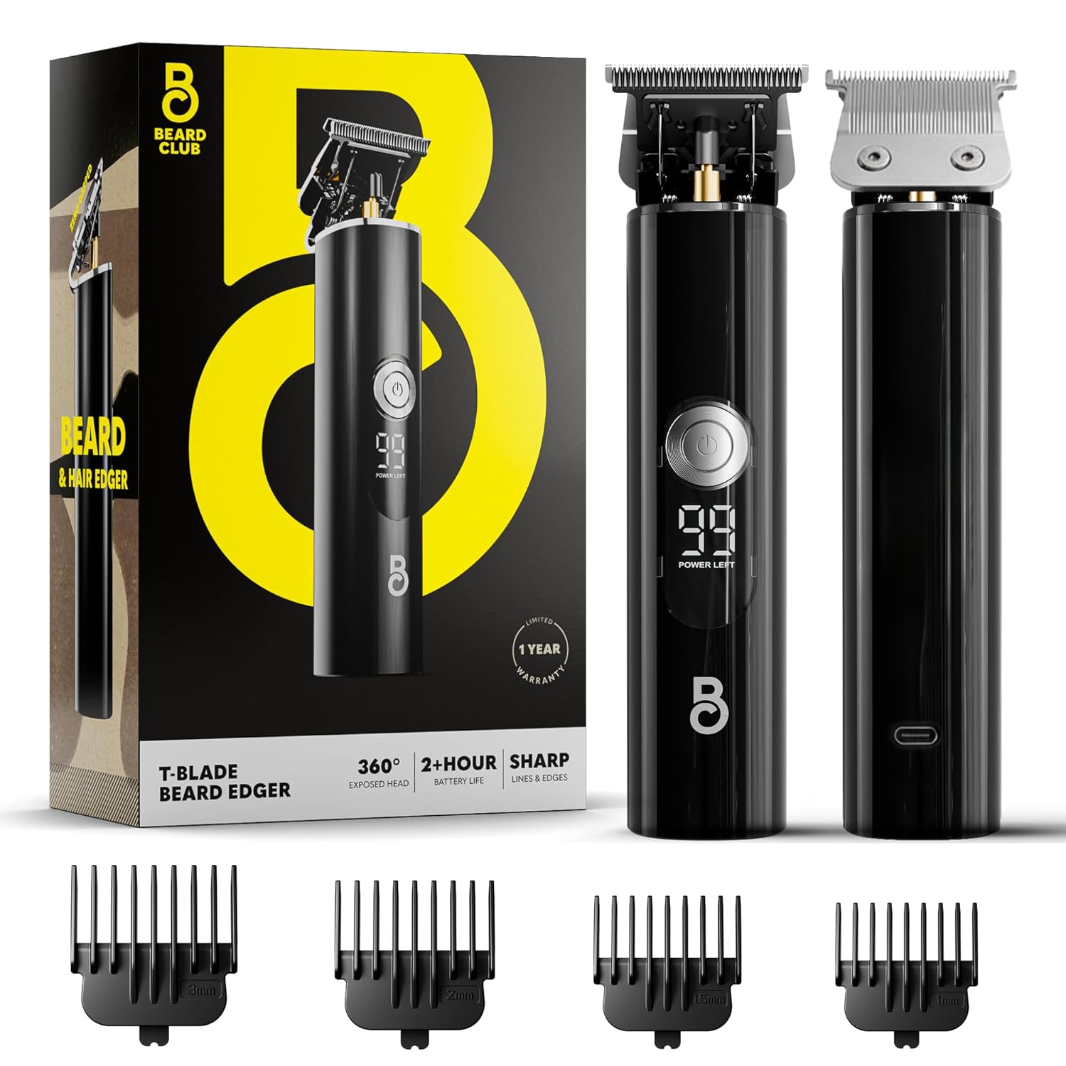 The Beard Club Recortadora de Barba Profesional con Cuchilla en T p...