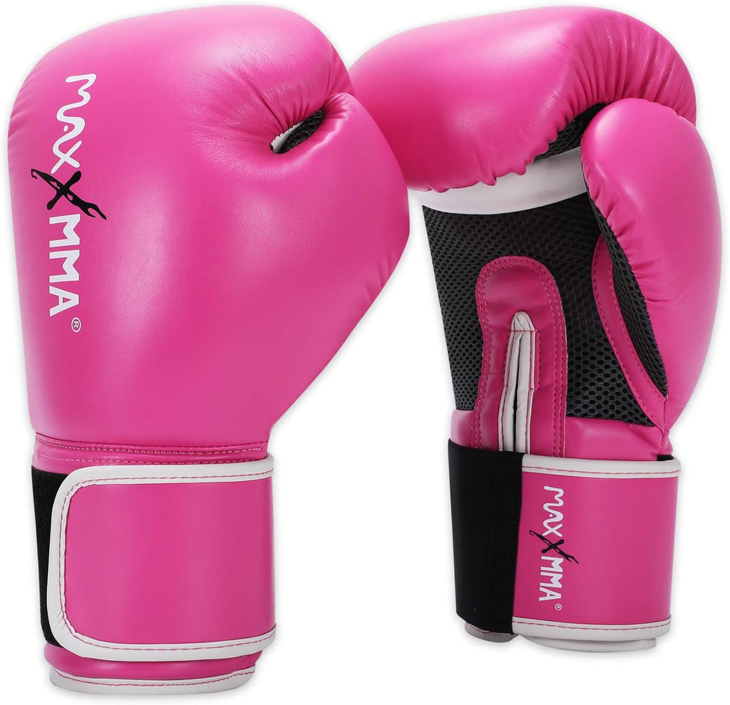 MaxxMMA Guantes de boxeo de estilo profesional para hombres y mujer...