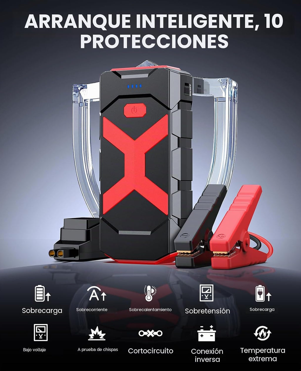 BOOKOO Arrancador A9 de 4000 A para automóvil, barco, cortacésped,...
