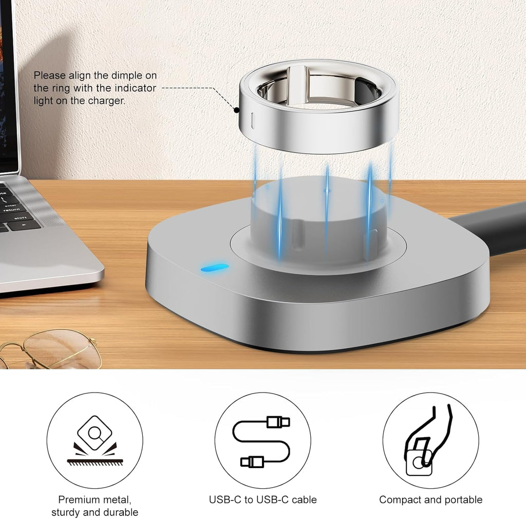 Hexasider Cargador compatible con Aura-Ring Gen 4, base de carga co...