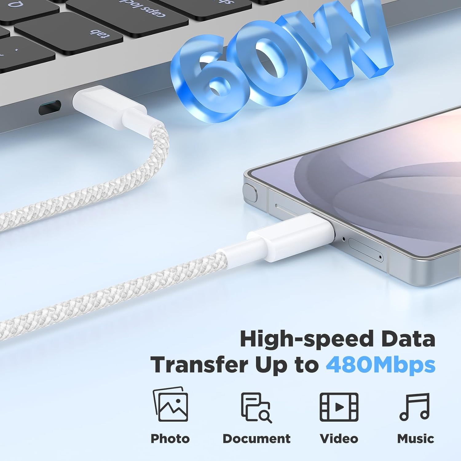 Hzevn Cargador de carga súper rápida USB C de 25 W para teléfono Sa...