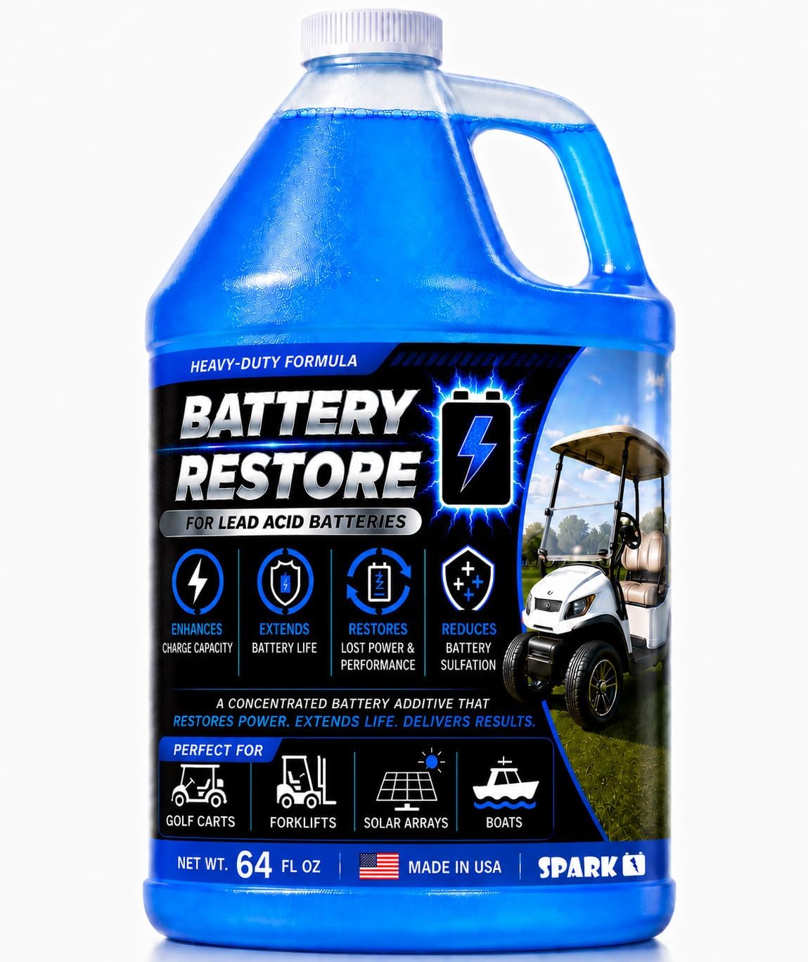SPARK Solución de restauración de baterías para baterías de carrito...
