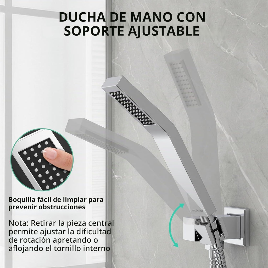 SR SUN RISE SRSH-C1003 - Juego combinado de ducha mezcladora de llu...