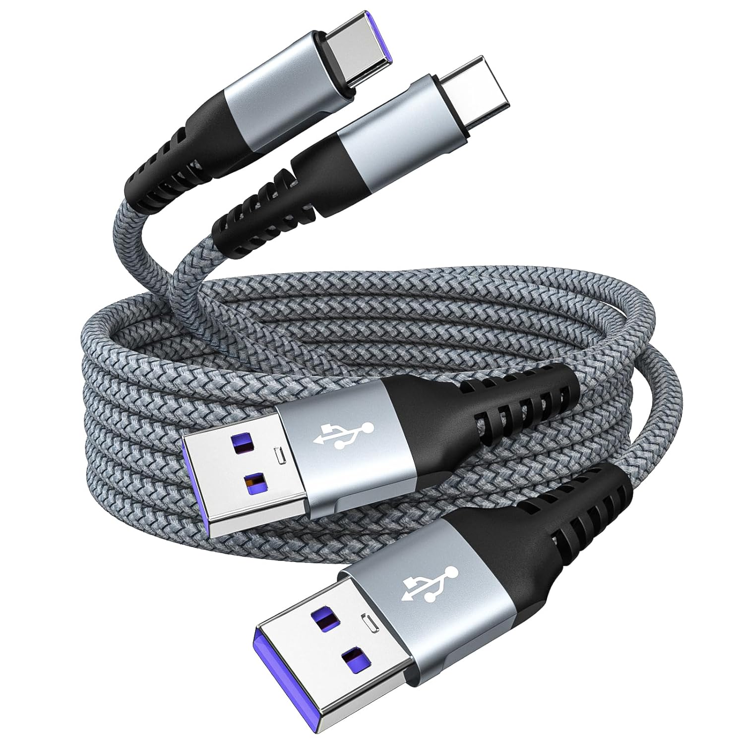 Cable USB A a USB C para CarPlay [2 unidades de 6 pies], cable de c...
