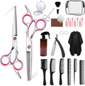 Kit de tijeras de corte de cabello, 27 piezas de tijeras profesiona...