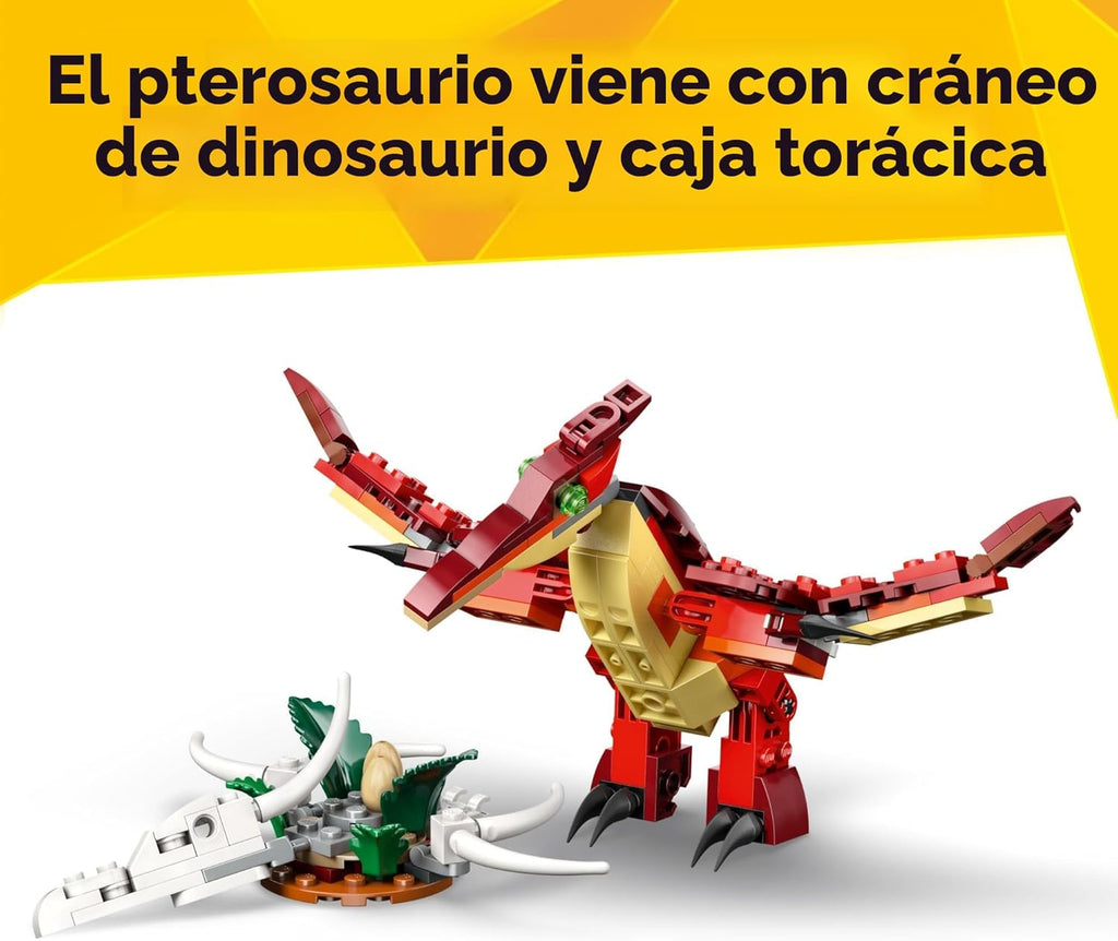 LEGO Creator 3 en 1 - Juguete de construcción de dinosaurios feroce...