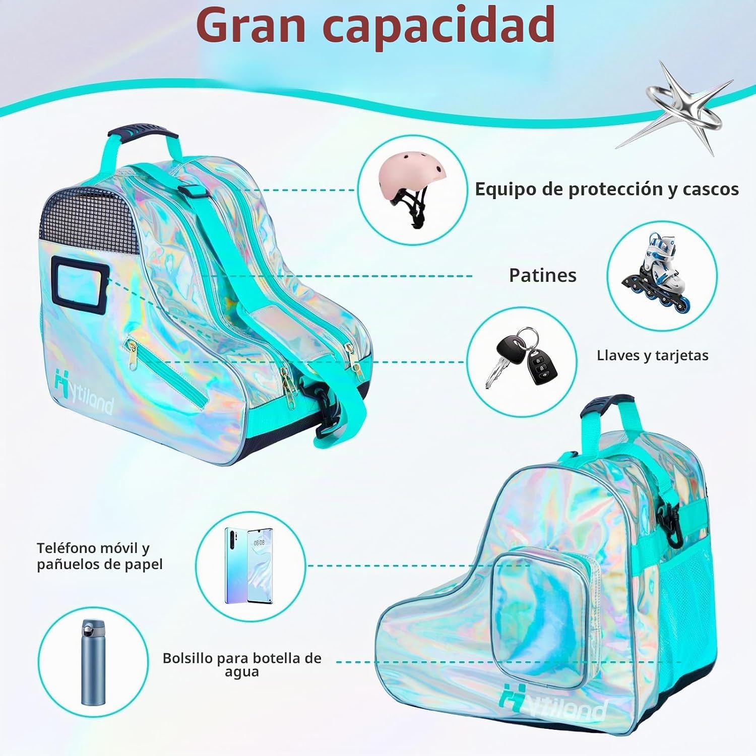 Hytiland Roller Skate Bag for Inline Skates Ice Skates and Figure S...
