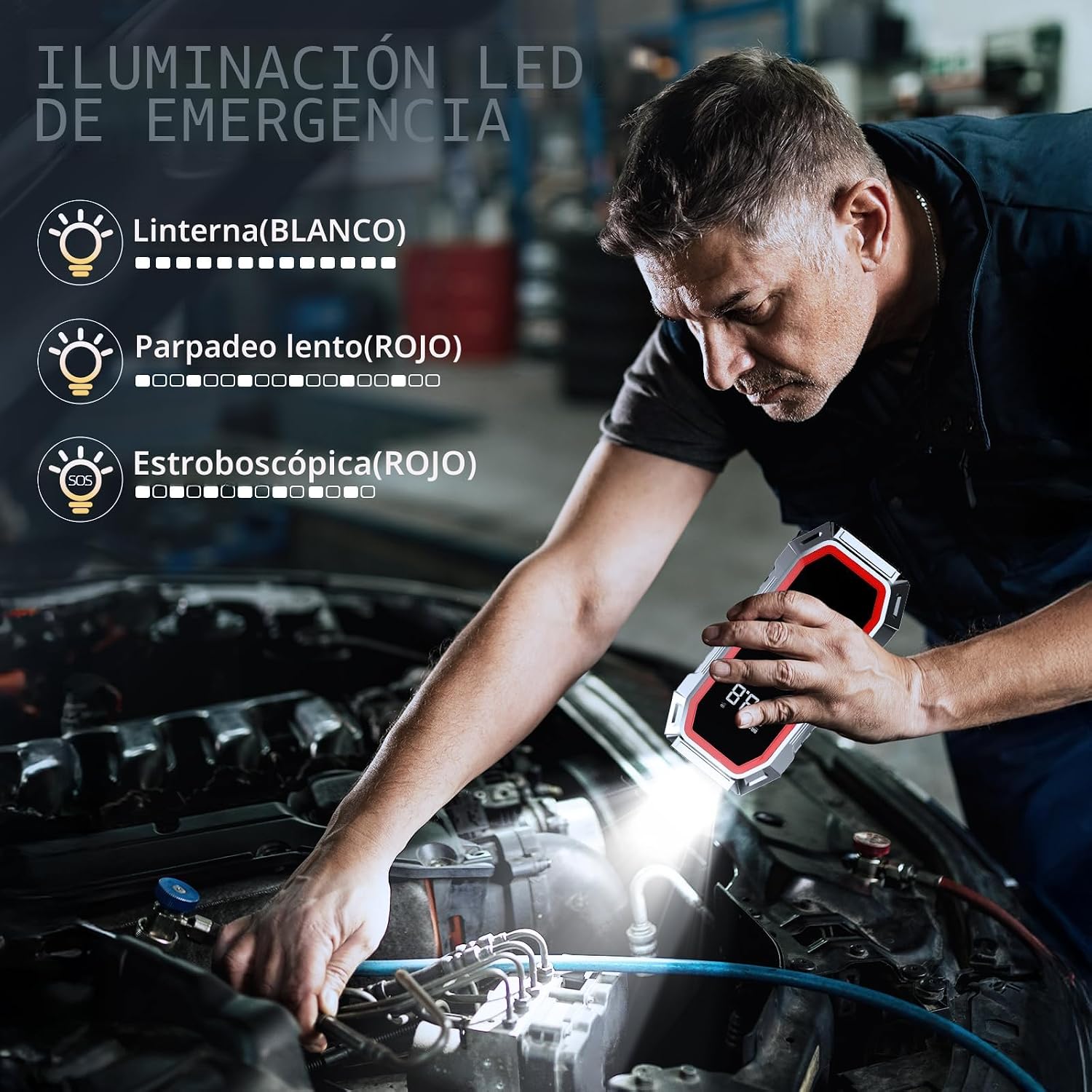 Arrancador con compresor de aire de 160 PSI para baterías de vehícu...