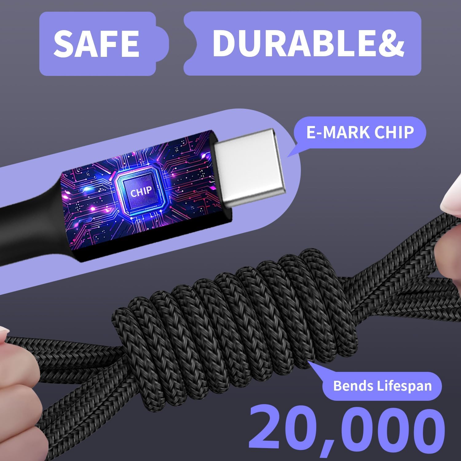 Cable de carga múltiple Dual Type-C 4 en 1 para múltiples dispositi...