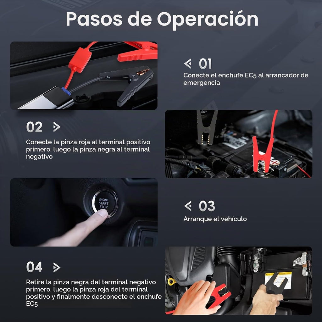 Mayspare Abrazaderas de arranque inteligentes EC5 de 10 AWG, clips...