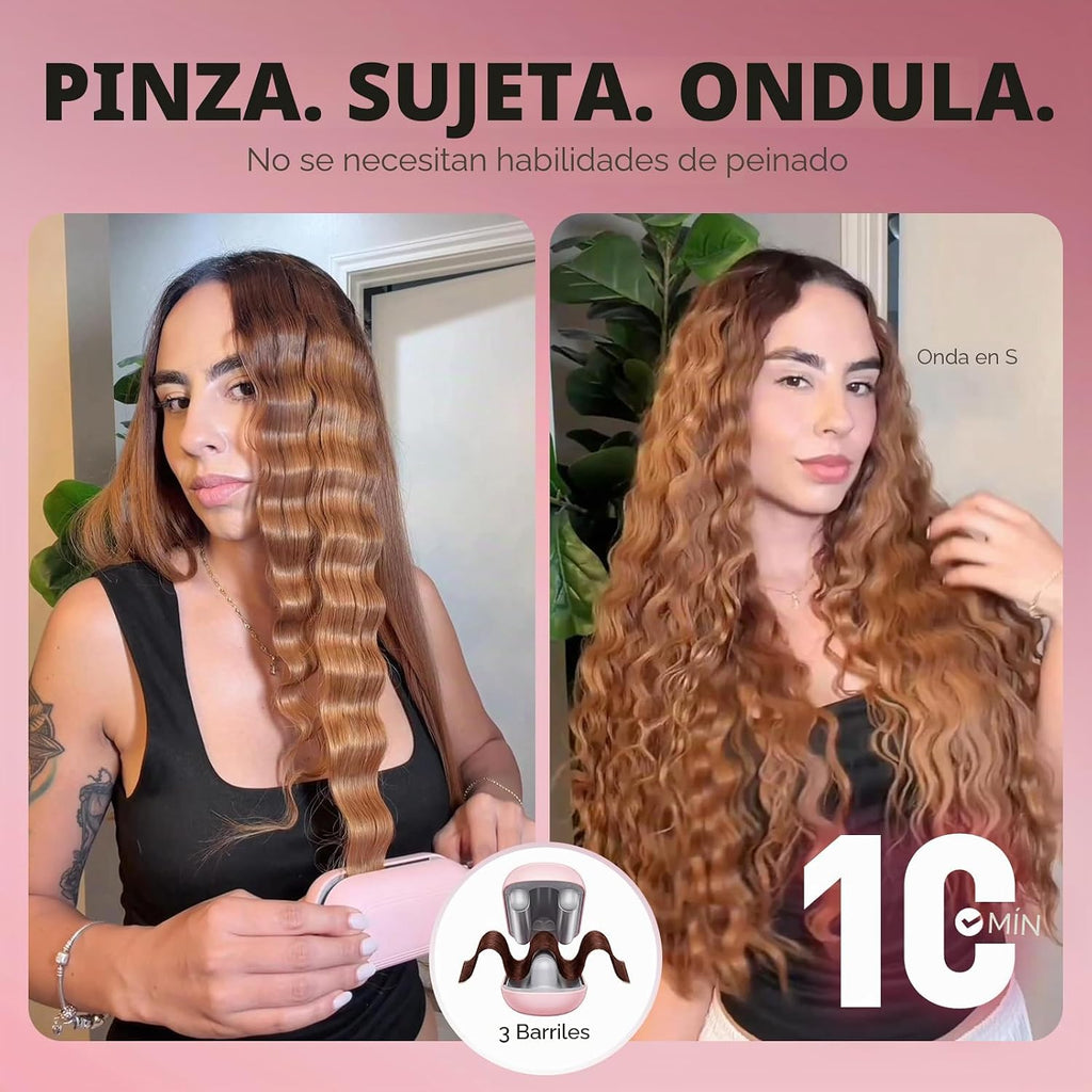 Ufree Engarzadora de cabello para mujer, rizador de pelo, ondulador...