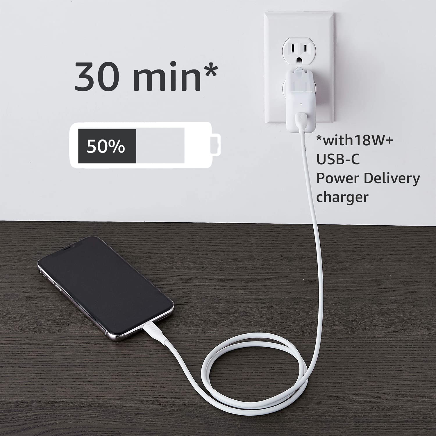 Amazon Basics - Cable USB-2.0 tipo C a Lightning (con certificación...