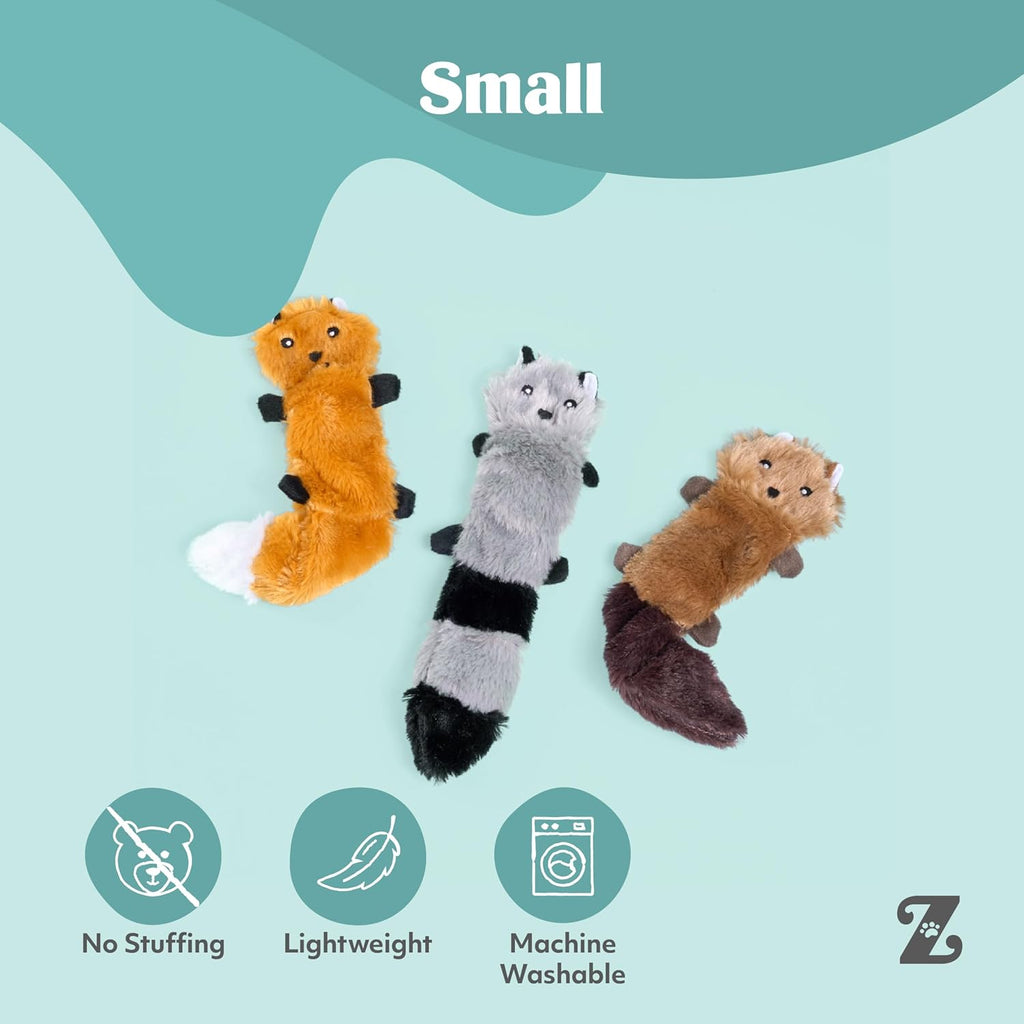 ZippyPaws Skinny Peltz - Paquete de juguetes para perros sin rellen...