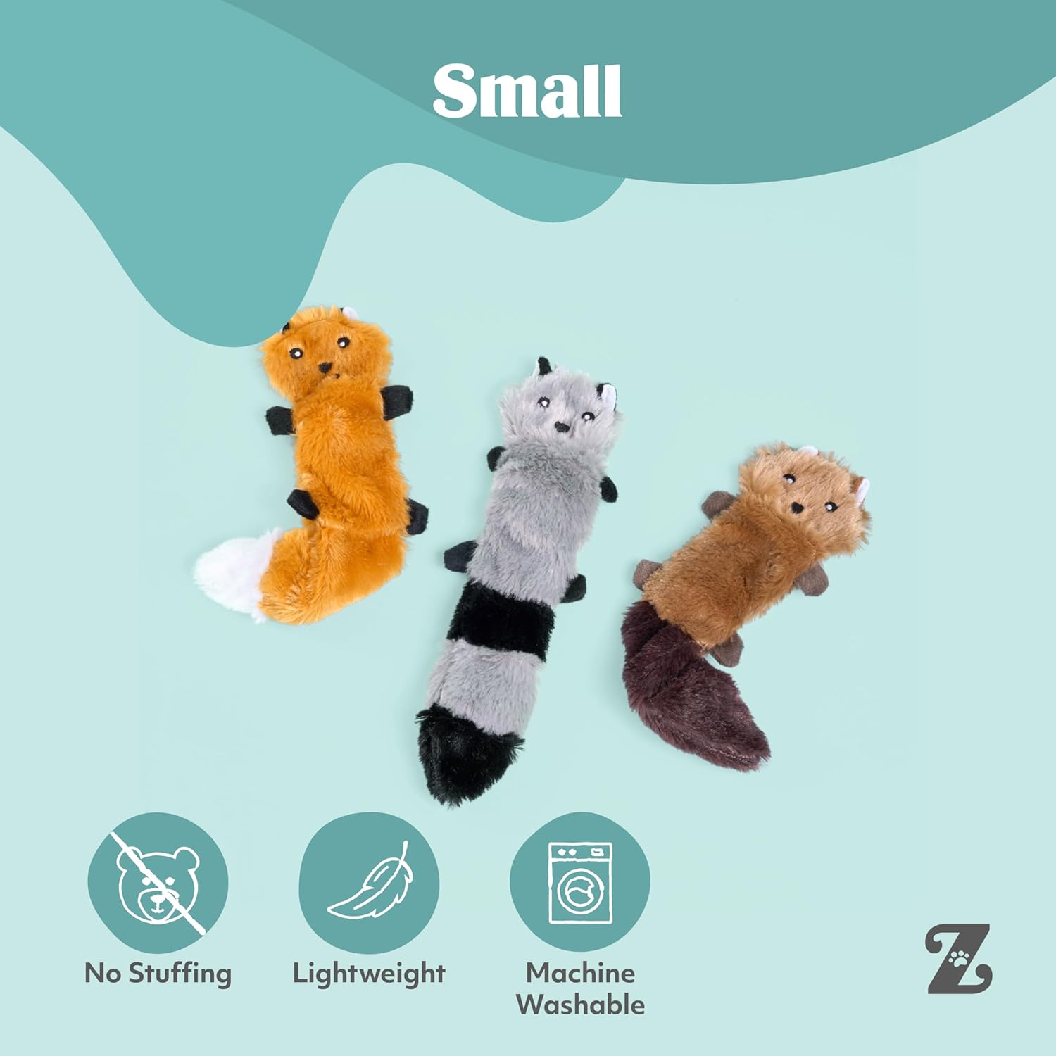 ZippyPaws Skinny Peltz - Paquete de juguetes para perros sin rellen...