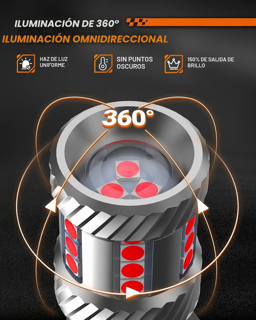 SEALIGHT Bombilla LED 7443 7440, luces de freno rojas, 7441 7444 T2...