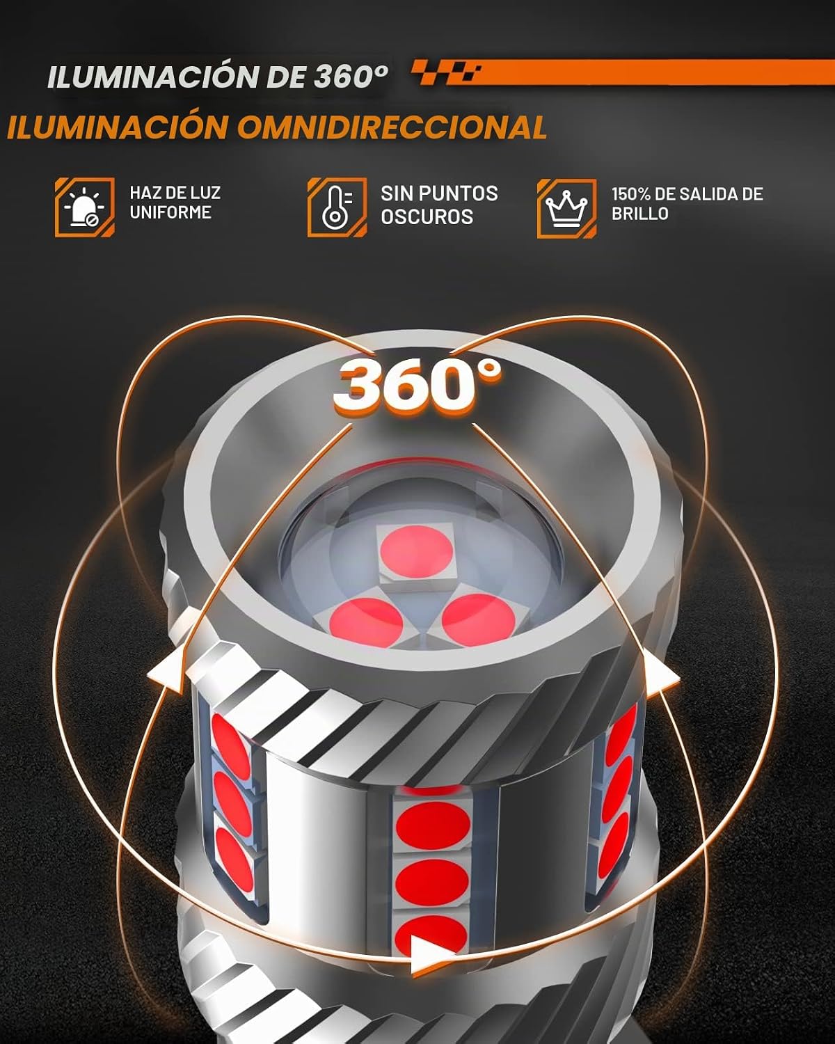 SEALIGHT Bombilla LED 7443 7440, luces de freno rojas, 7441 7444 T2...