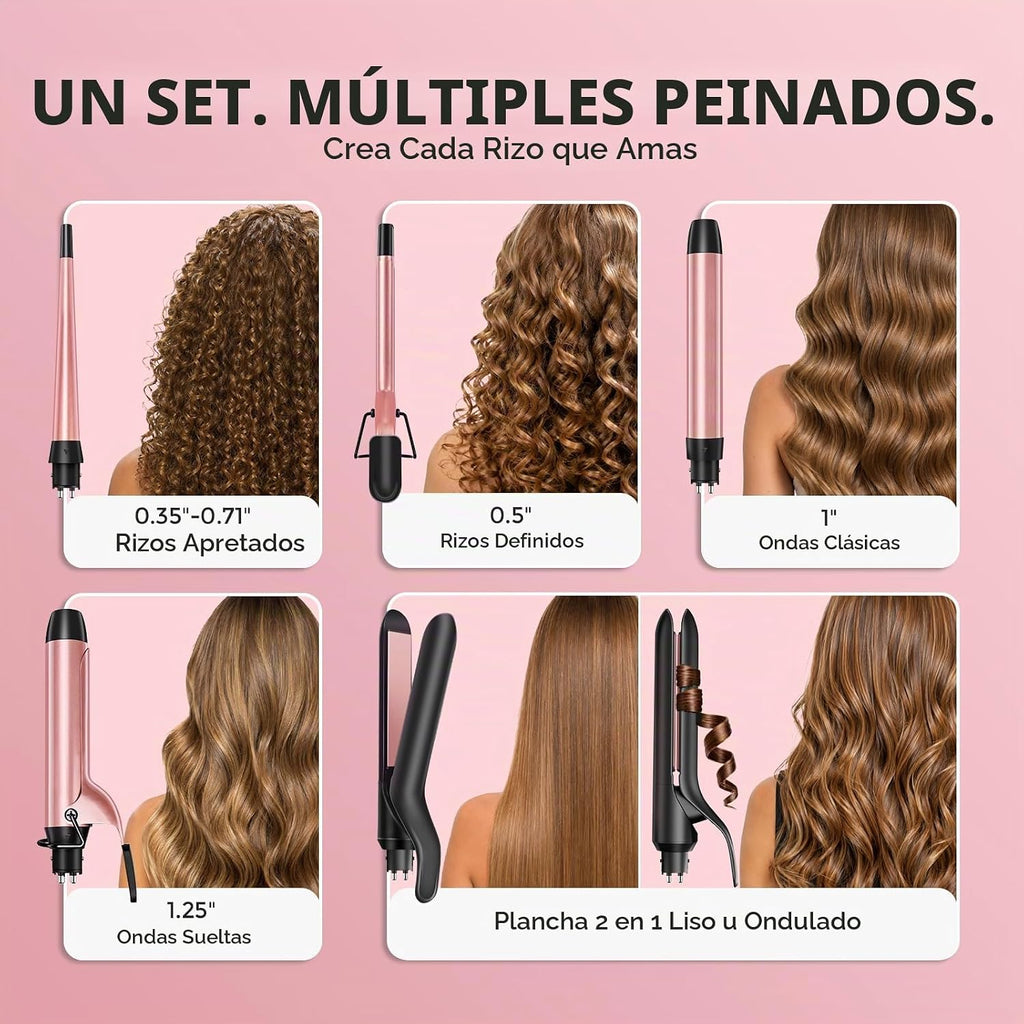 Ufree Rizador 5 en 1 con cilindros de cerámica intercambiables (0.3...