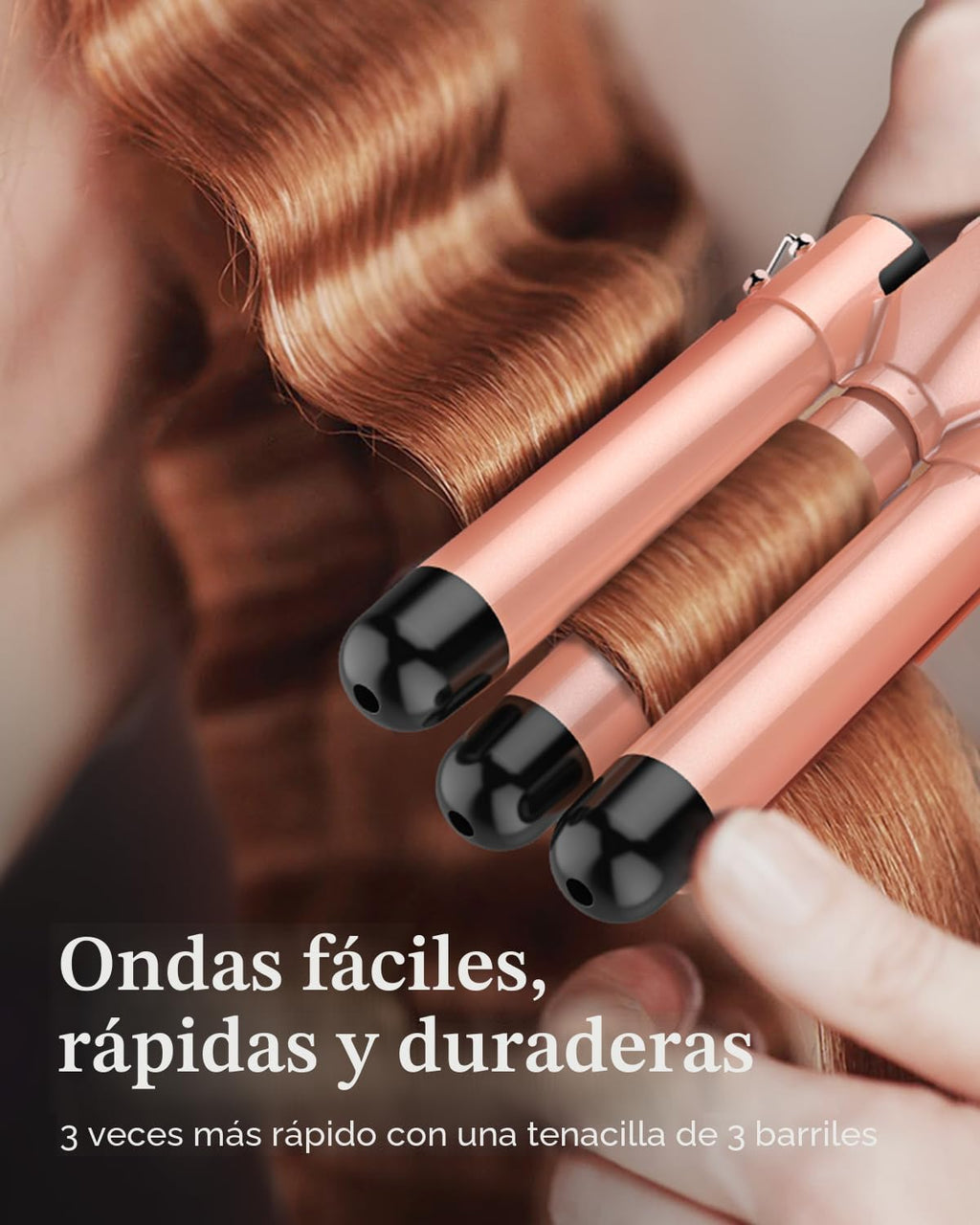 Waver - Varita rizadora BESTOPE PRO 5 en 1 con rizador de pelo de 3...